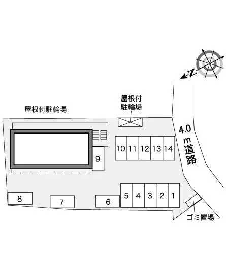 ★手数料０円★久留米市白山町　月極駐車場（LP）